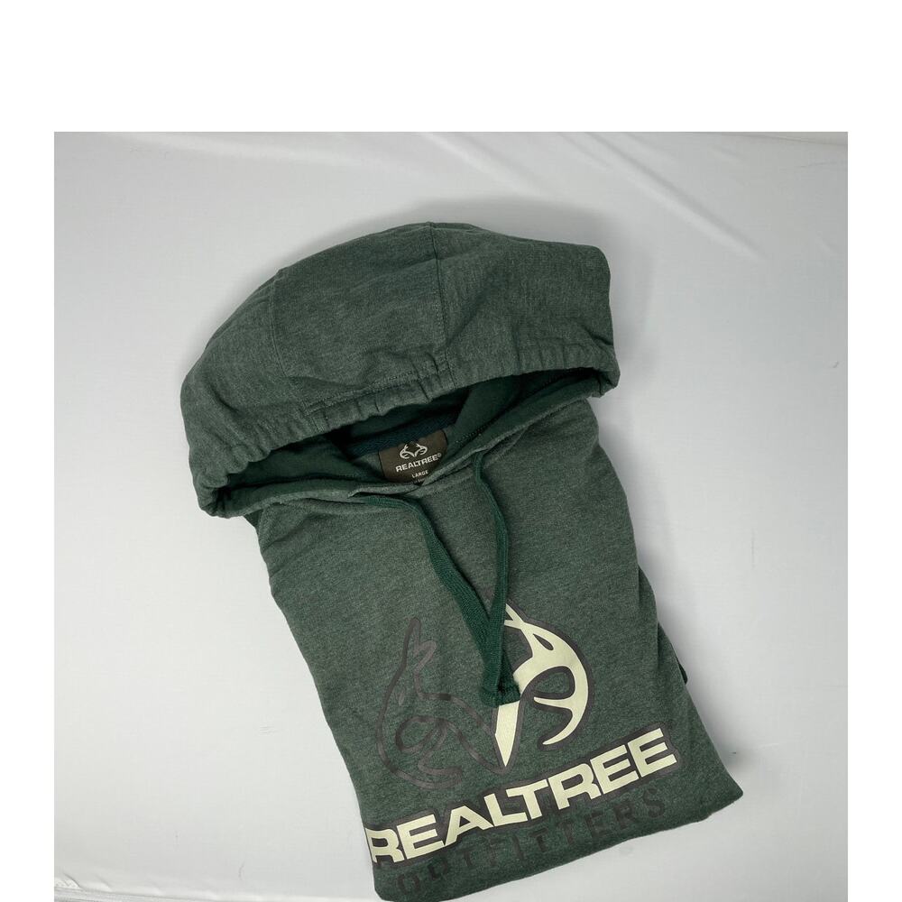 RealTree Outfitters Hoodie Men's size Large Two Tone Green Pre-Owned Cotton/Poly